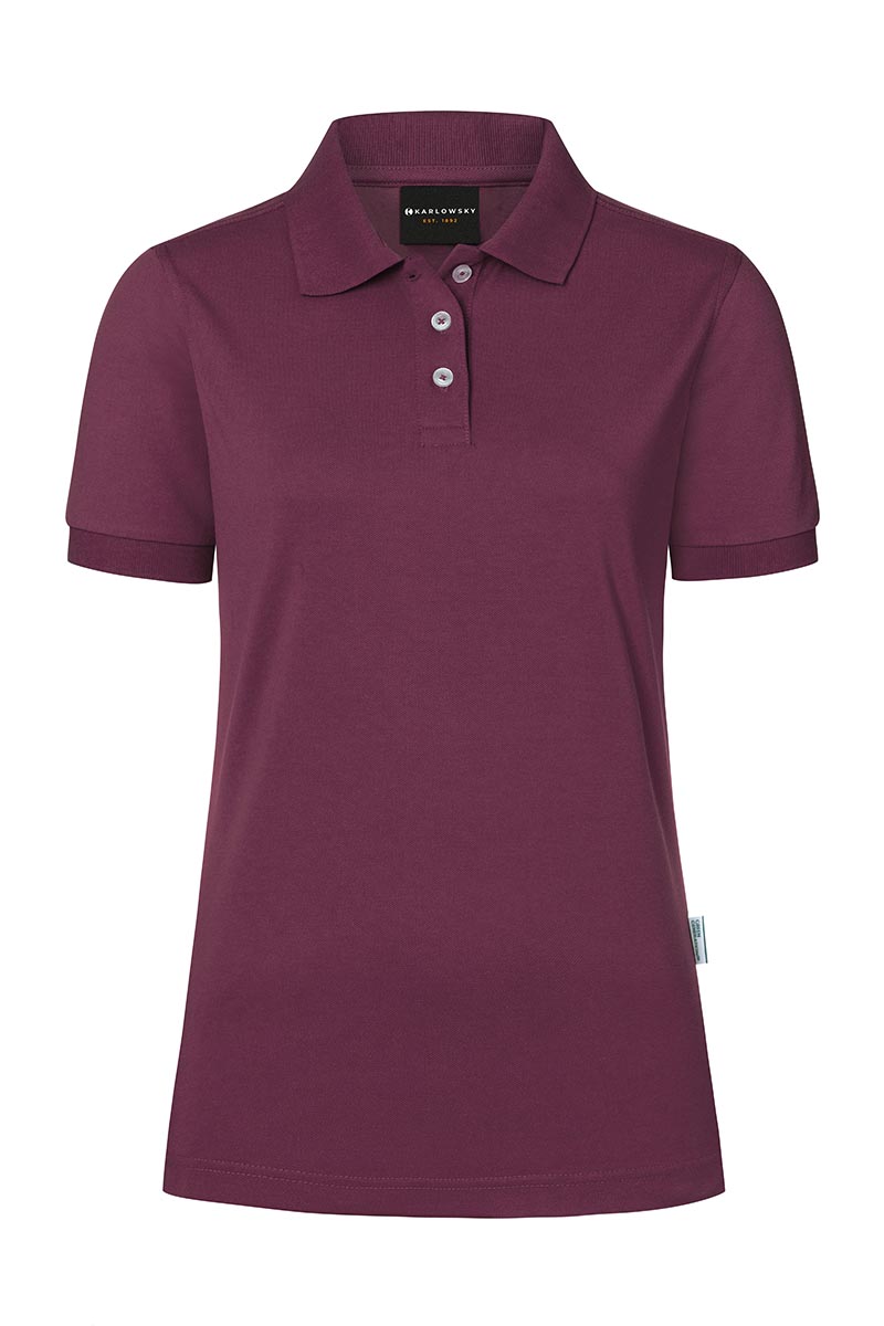 Poloshirt Damen Aubergine – Damen Workwear Poloshirt Modern-Flair