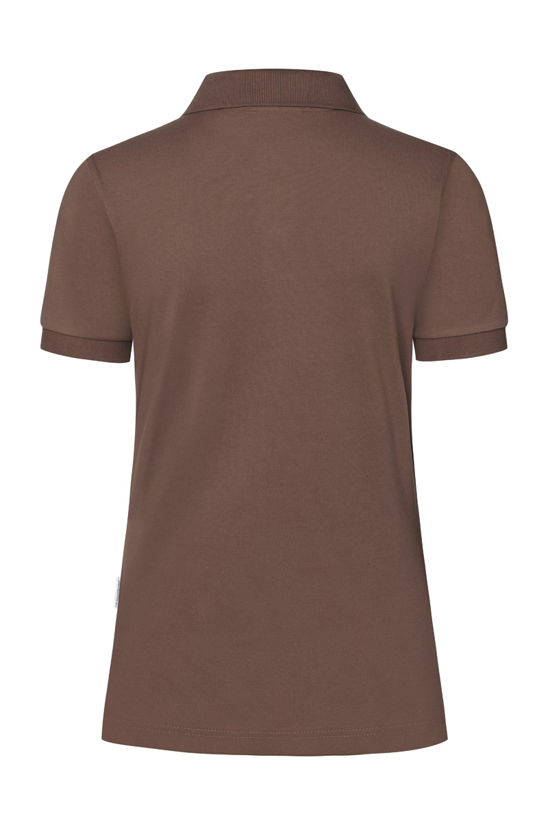 Poloshirt Damen Hellbraun – Damen Workwear Poloshirt Modern-Flair, Detailansicht