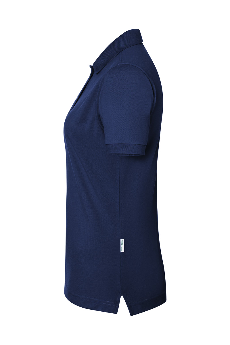 Poloshirt Damen Marine – Damen Workwear Poloshirt Modern-Flair, Detailansicht