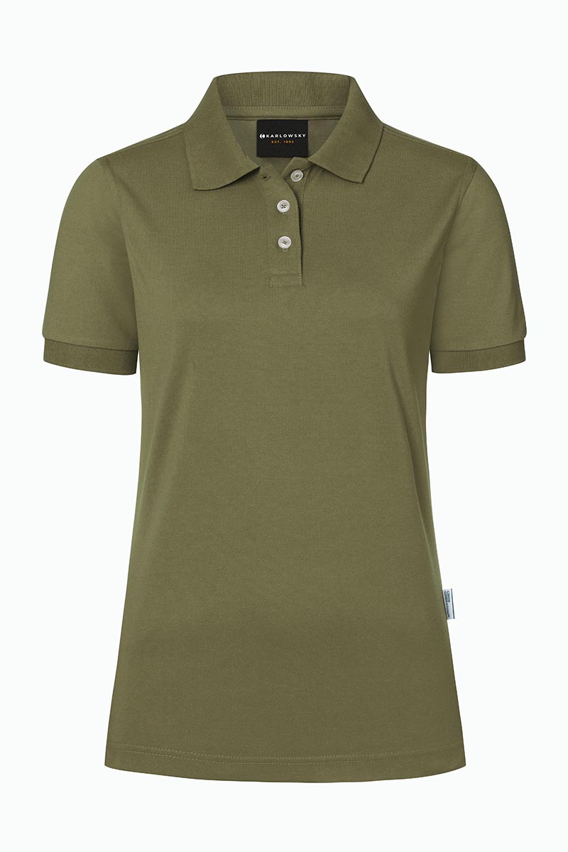 Poloshirt Damen Moosgrün – Damen Workwear Poloshirt Modern-Flair