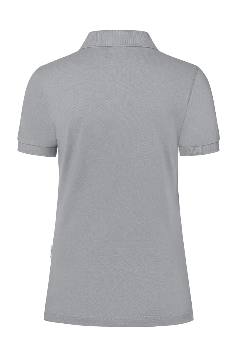 Poloshirt Damen Platingrau – Damen Workwear Poloshirt Modern-Flair, Detailansicht