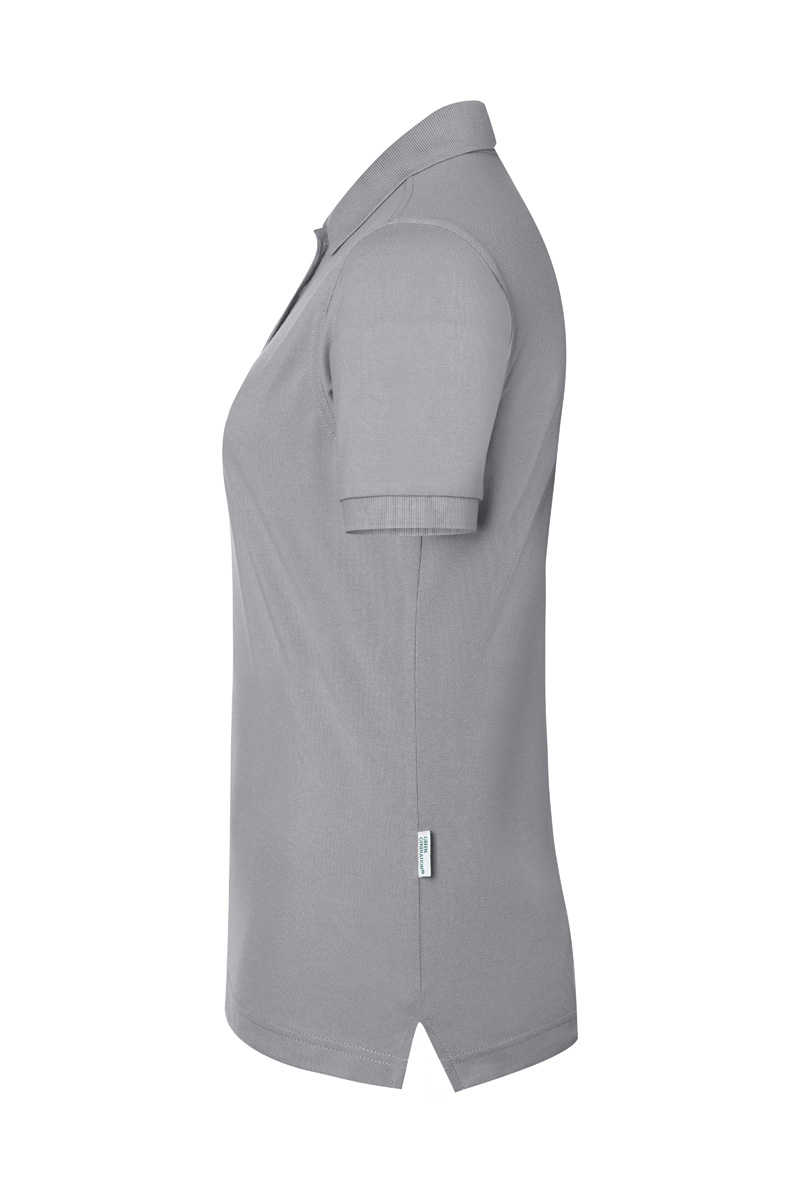 Poloshirt Damen Platingrau – Damen Workwear Poloshirt Modern-Flair, Detailansicht