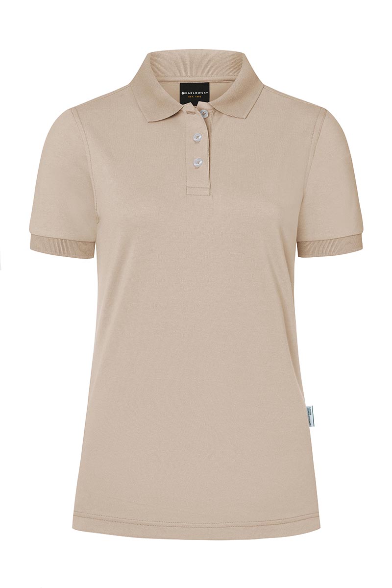 Poloshirt Damen Sand – Damen Workwear Poloshirt Modern-Flair