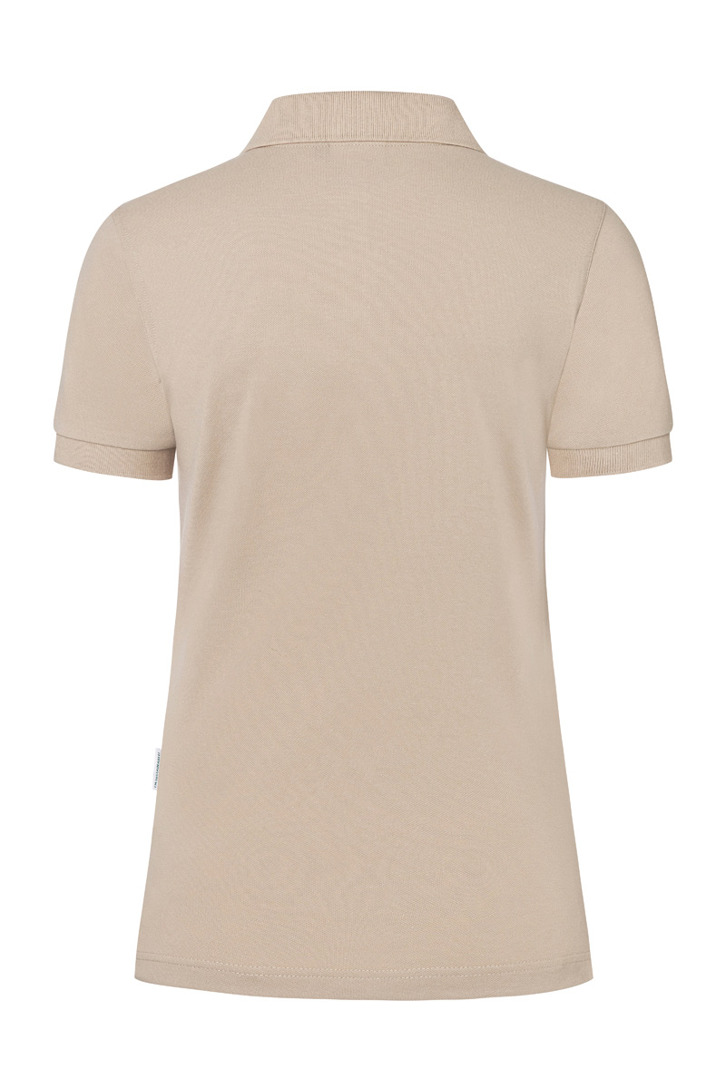 Poloshirt Damen Sand – Damen Workwear Poloshirt Modern-Flair, Detailansicht