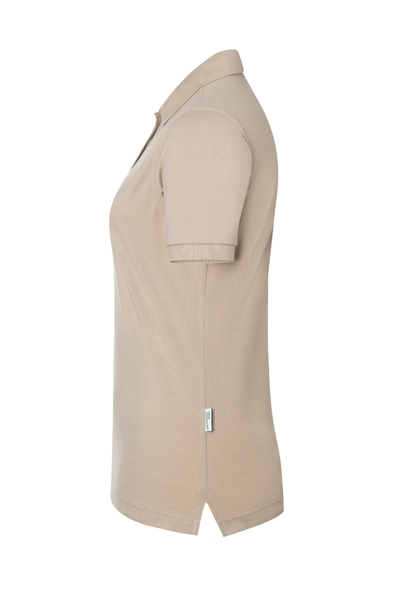 Poloshirt Damen Sand – Damen Workwear Poloshirt Modern-Flair, Detailansicht