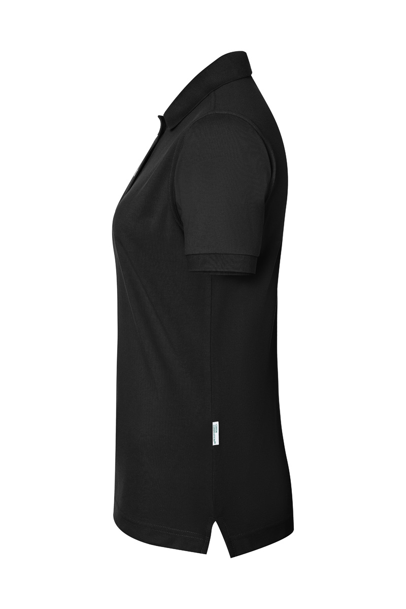 Poloshirt Damen Schwarz – Damen Workwear Poloshirt Modern-Flair, Detailansicht