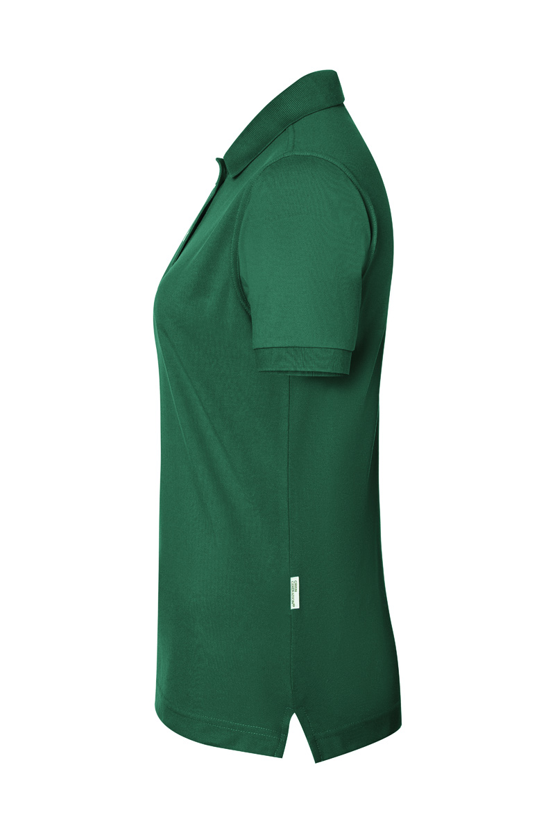 Poloshirt Damen Waldgrün – Damen Workwear Poloshirt Modern-Flair, Detailansicht