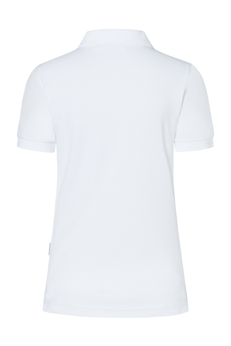 Poloshirt Damen Weiß – Damen Workwear Poloshirt Modern-Flair, Detailansicht