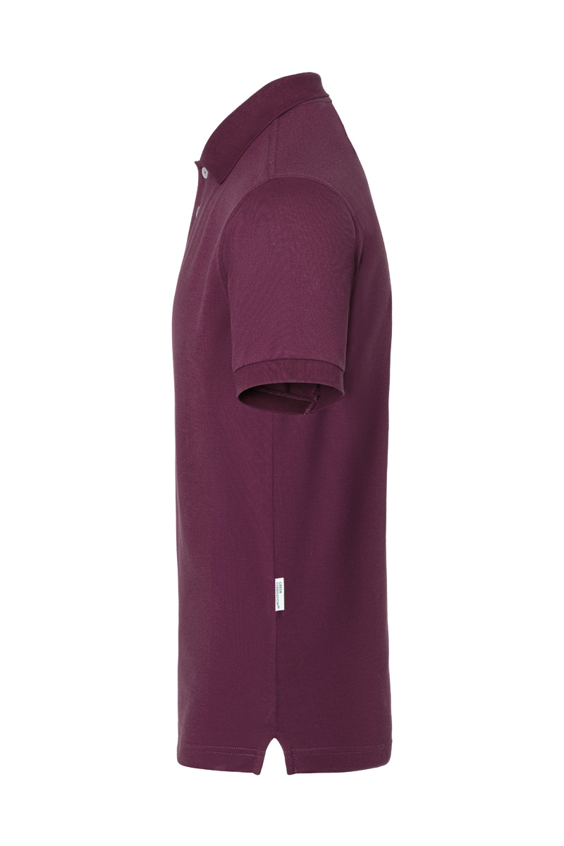 Poloshirt Herren Aubergine – Herren Workwear Poloshirt Modern-Flair, Detailansicht