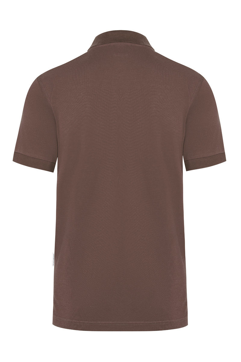 Poloshirt Herren Hellbraun – Herren Workwear Poloshirt Modern-Flair, Detailansicht