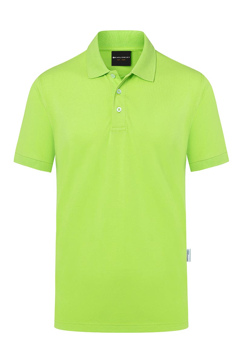 Poloshirt Herren Kiwi – Herren Workwear Poloshirt Modern-Flair, Detailansicht