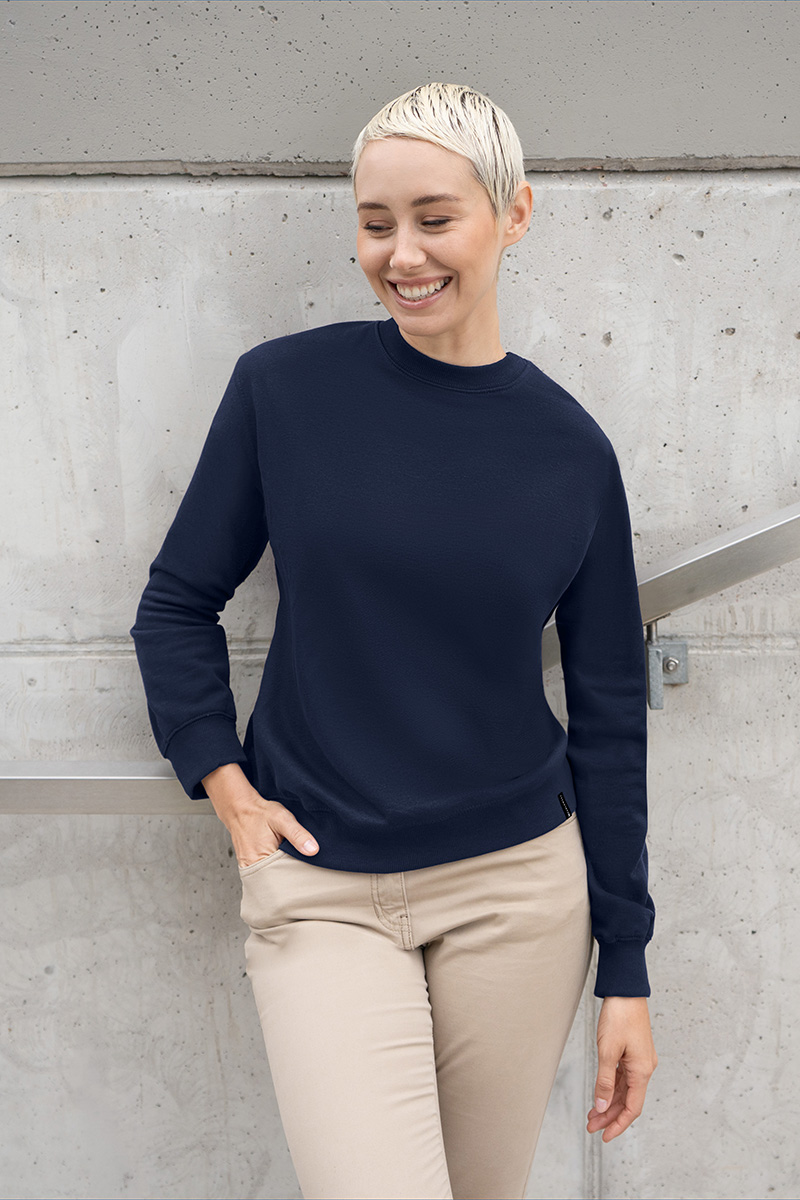 Sweatshirt Damen Marine – Damen Workwear Sweatshirt Soft-Face
