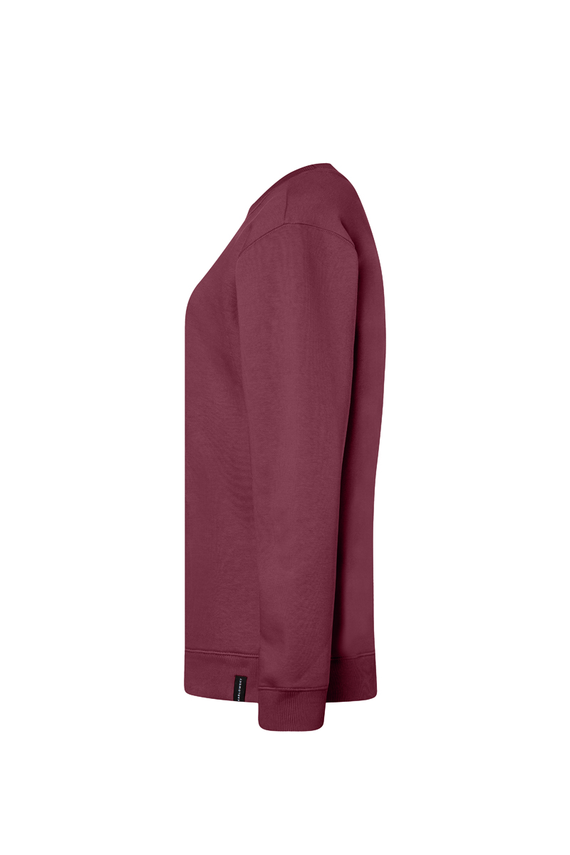Sweatshirt Damen Aubergine – Damen Workwear Sweatshirt Soft-Face, Detailansicht