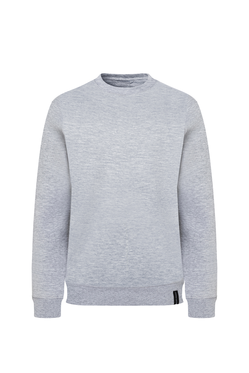 Sweatshirt Damen Platingrau meliert – Damen Workwear Sweatshirt Soft-Face, Detailansicht