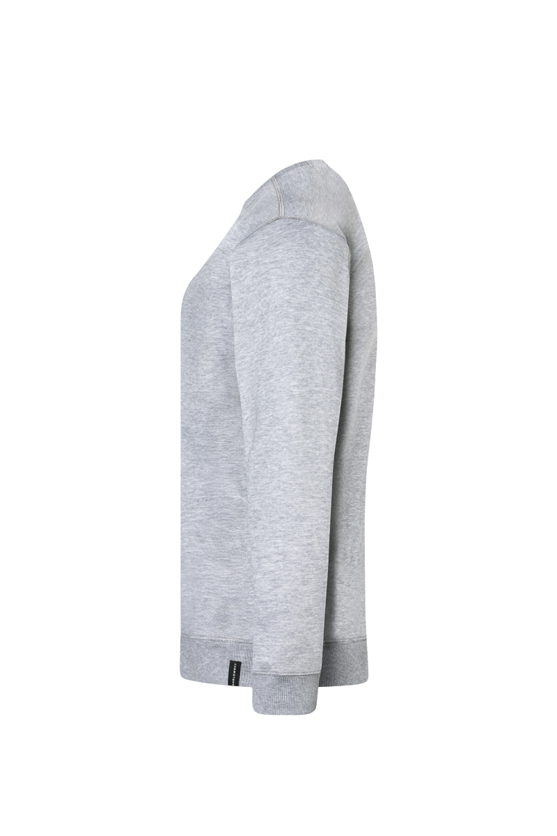Sweatshirt Damen Platingrau meliert – Damen Workwear Sweatshirt Soft-Face, Detailansicht
