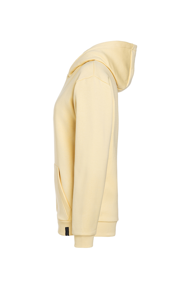 Hoodie Damen Pastellgelb – Damen Workwear Sweat Hoodie Soft-Face, Detailansicht