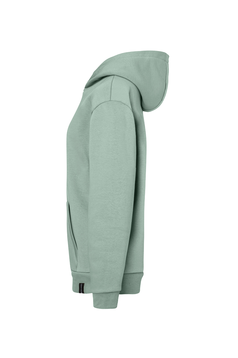 Hoodie Damen Pistaziengrün – Damen Workwear Sweat Hoodie Soft-Face, Detailansicht