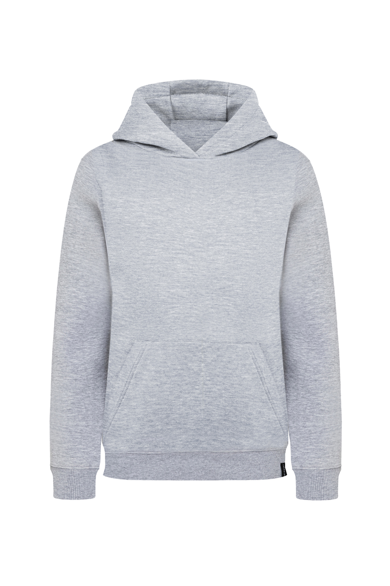 Hoodie Damen Platingrau meliert – Damen Workwear Sweat Hoodie Soft-Face, Detailansicht