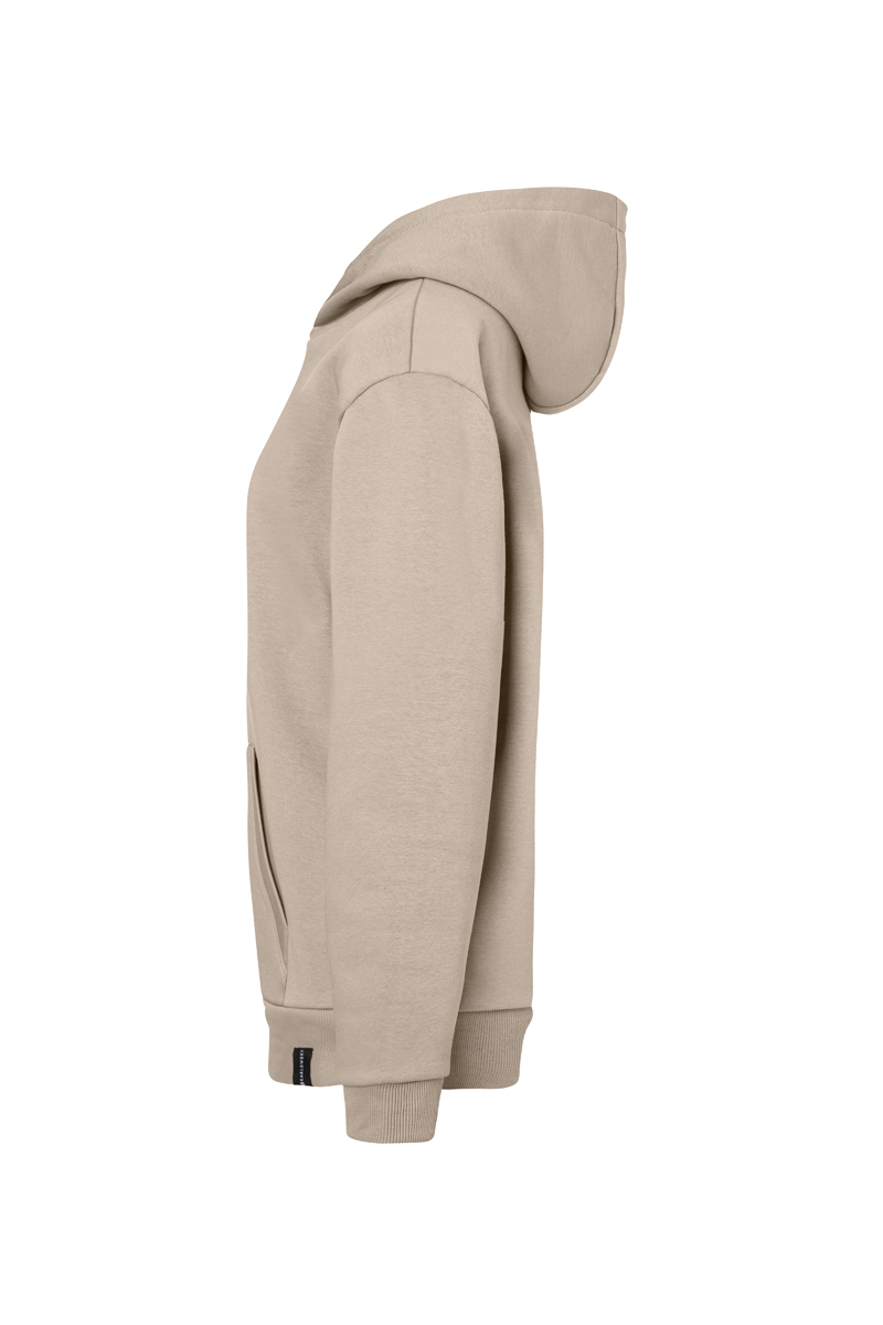 Hoodie Damen Sand – Damen Workwear Sweat Hoodie Soft-Face, Detailansicht