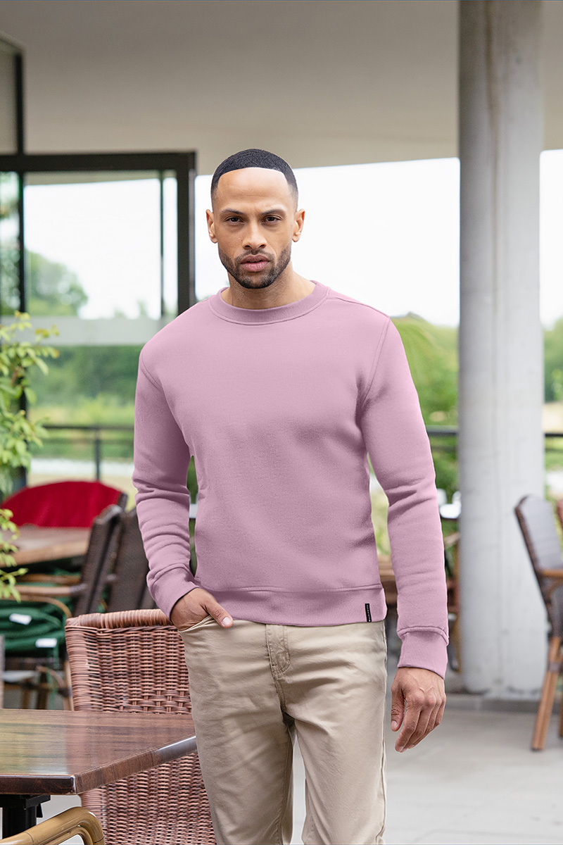 Sweatshirt Herren Dunkelrosa – Herren Workwear Sweatshirt Soft-Face