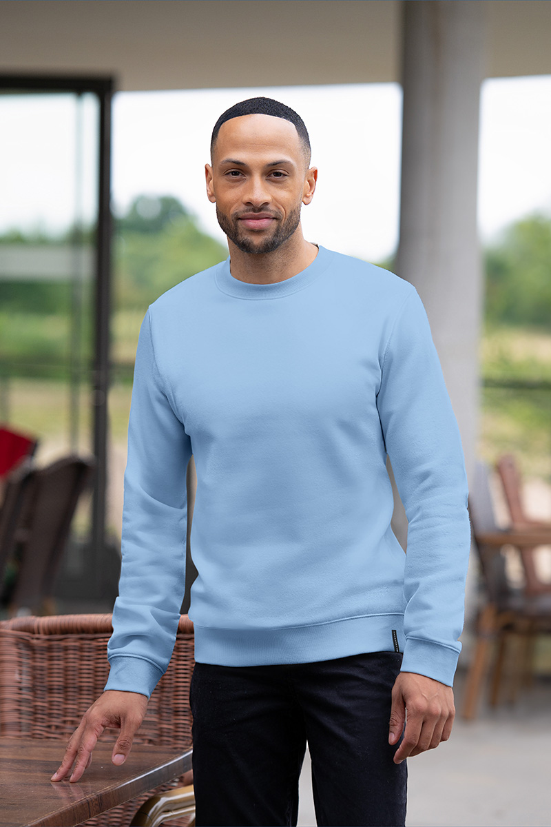 Sweatshirt Herren Eisblau – Herren Workwear Sweatshirt Soft-Face