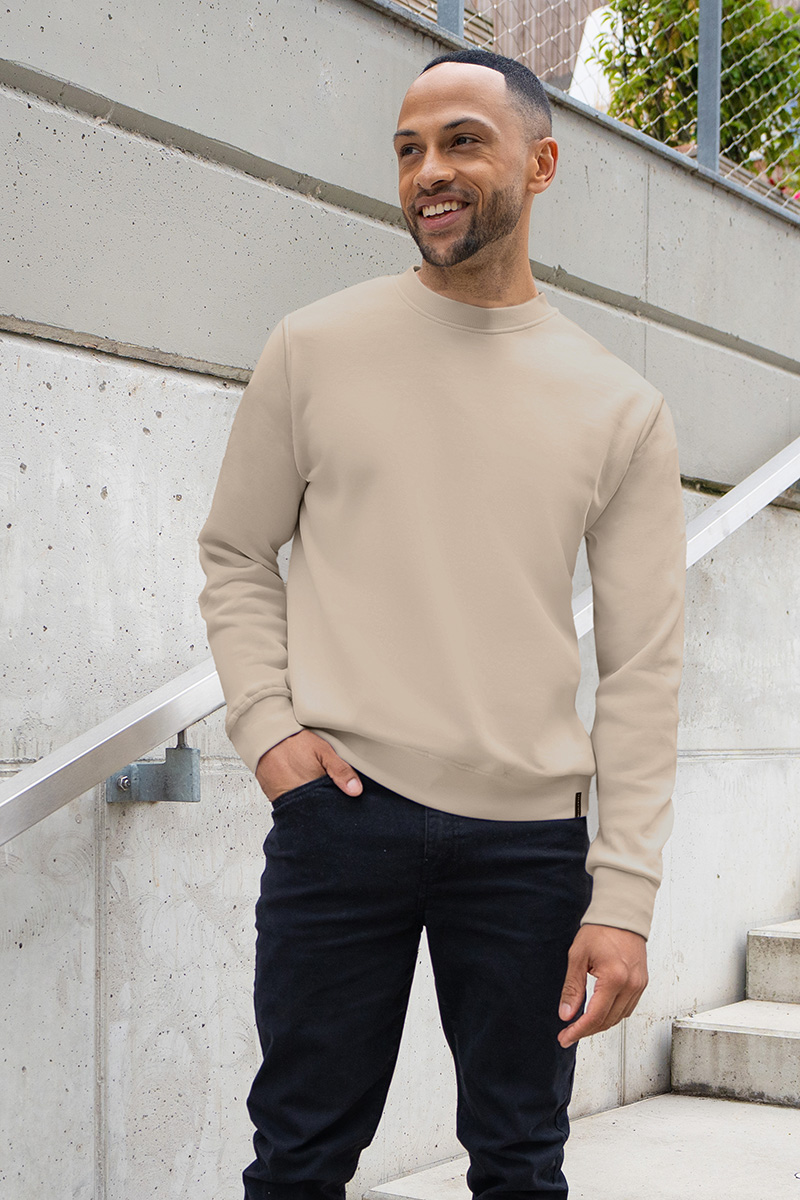 Sweatshirt Herren Sand – Herren Workwear Sweatshirt Soft-Face