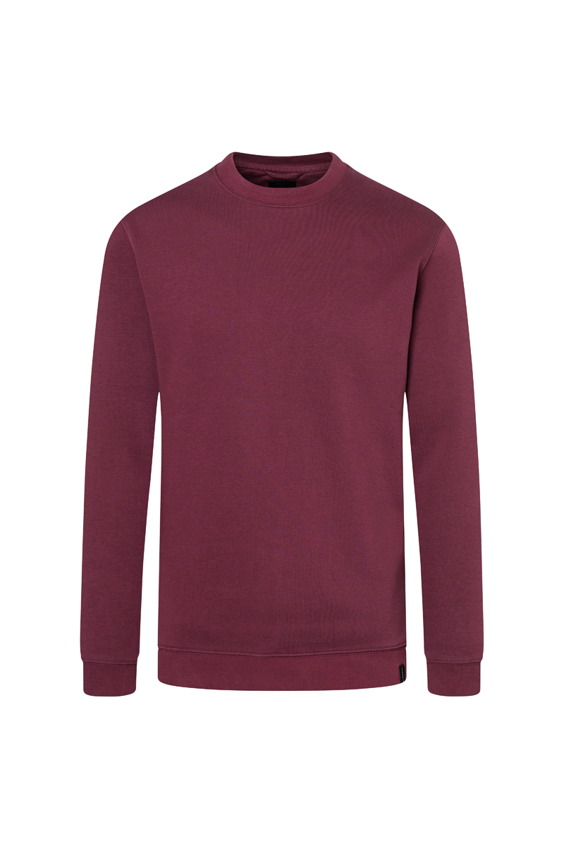 Sweatshirt Herren Aubergine – Herren Workwear Sweatshirt Soft-Face, Detailansicht