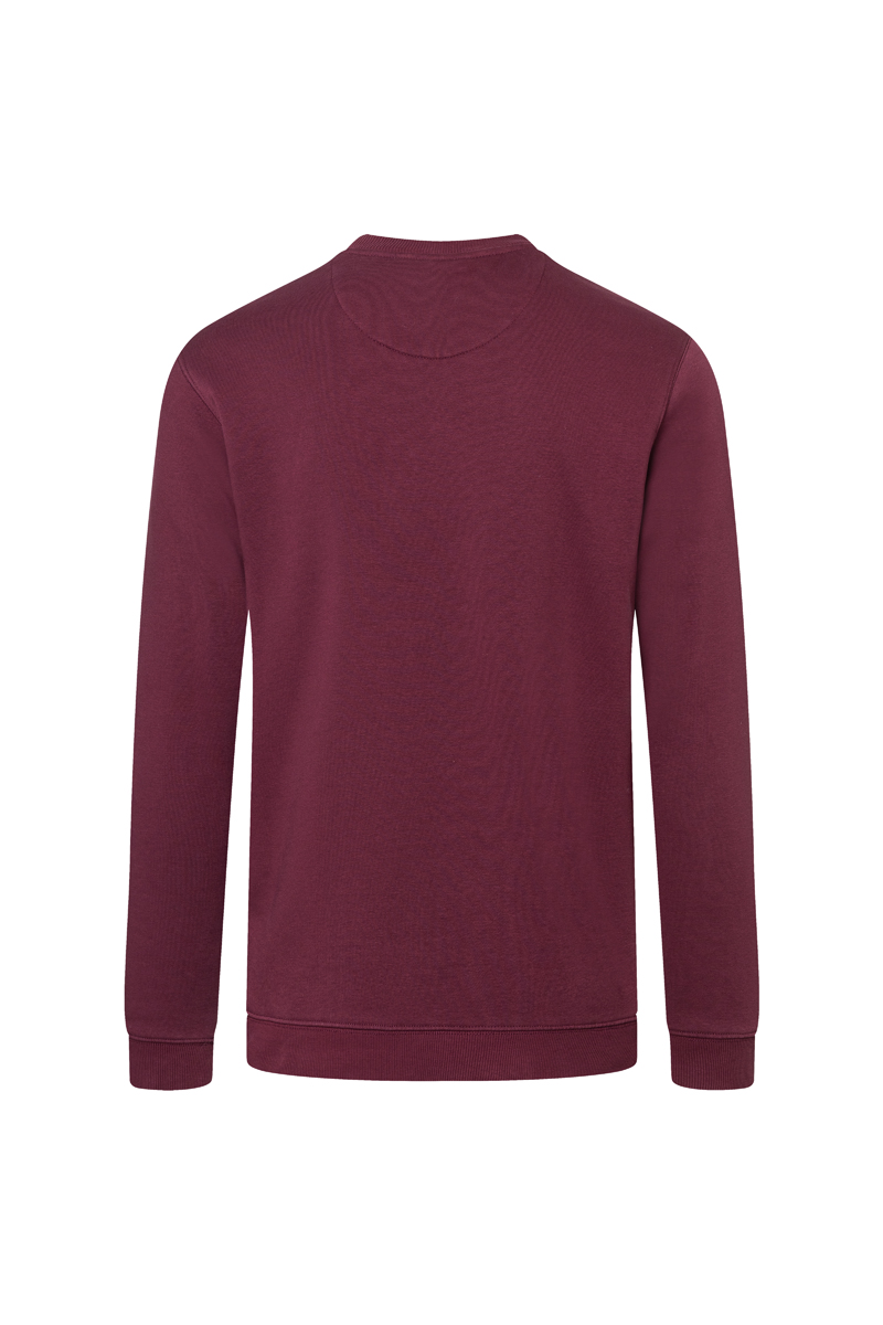 Sweatshirt Herren Aubergine – Herren Workwear Sweatshirt Soft-Face, Detailansicht