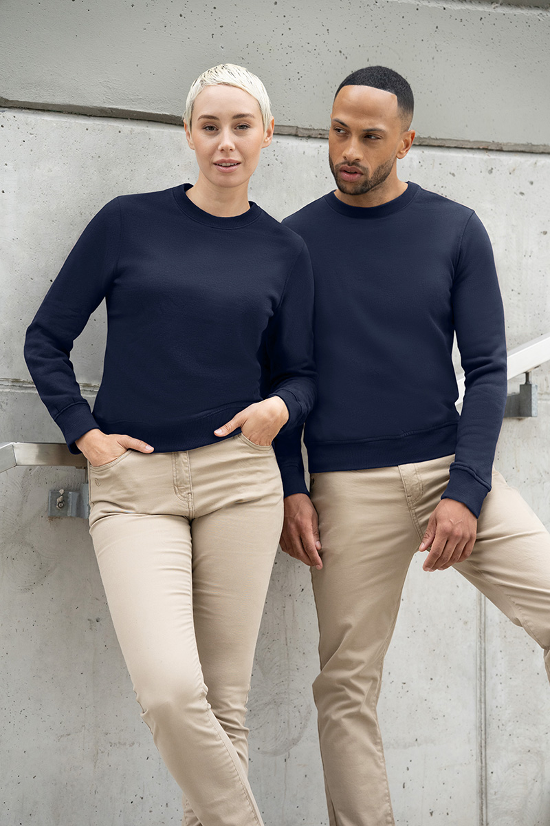 Sweatshirt Herren Marine – Herren Workwear Sweatshirt Soft-Face, Detailansicht