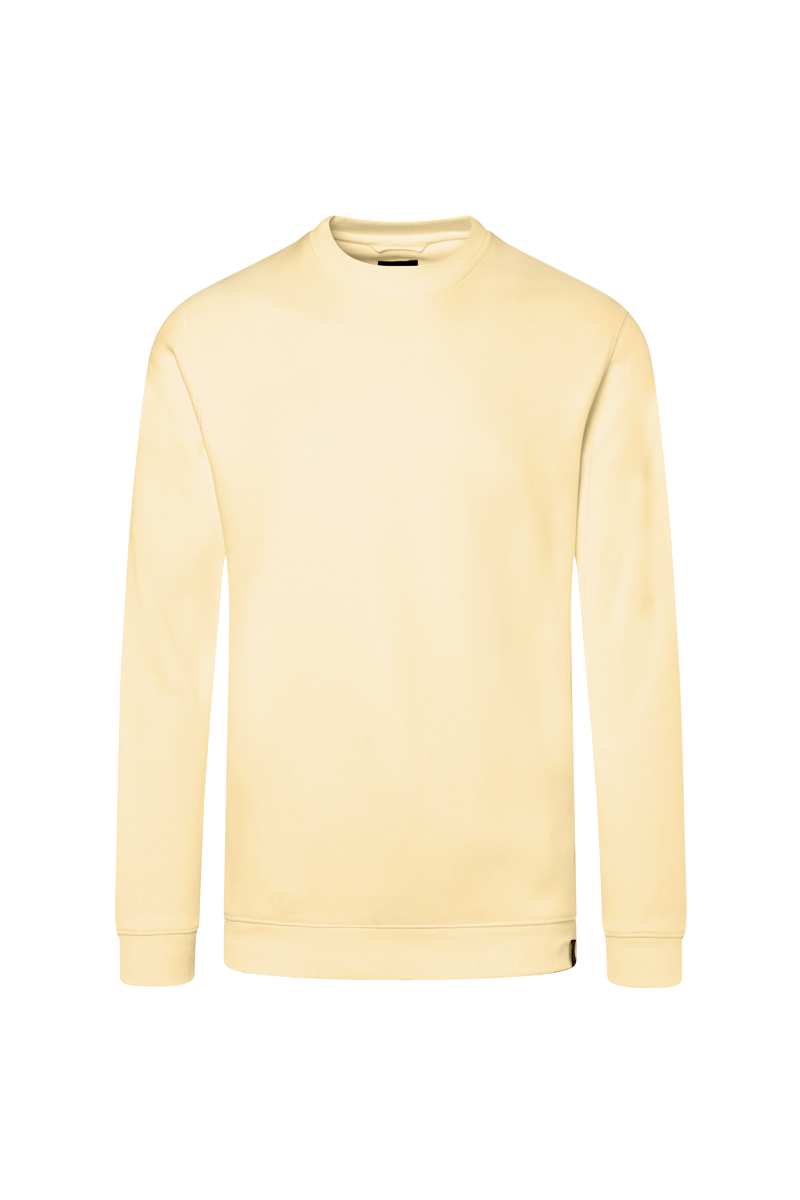 Sweatshirt Herren Pastellgelb – Herren Workwear Sweatshirt Soft-Face, Detailansicht