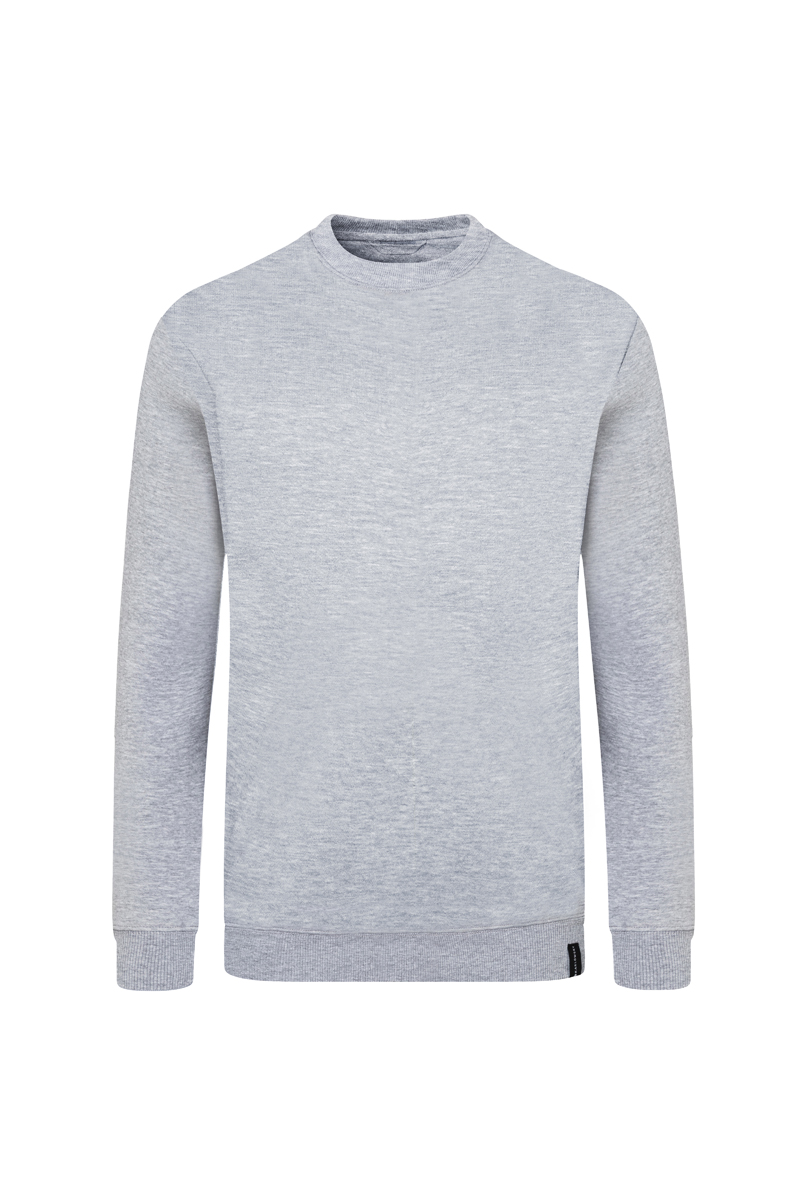 Sweatshirt Herren Platingrau meliert – Herren Workwear Sweatshirt Soft-Face, Detailansicht