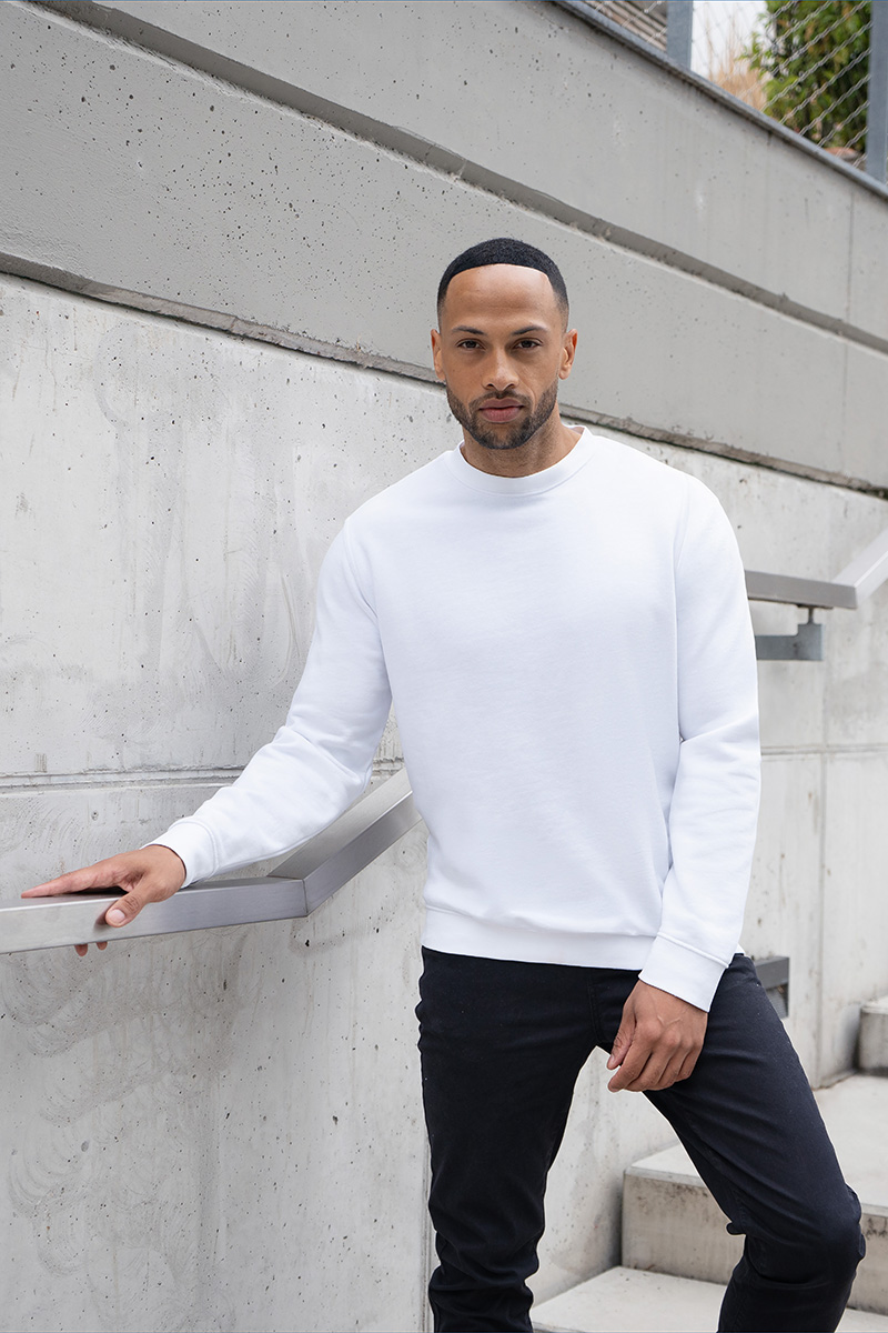 Sweatshirt Herren Weiß – Herren Workwear Sweatshirt Soft-Face