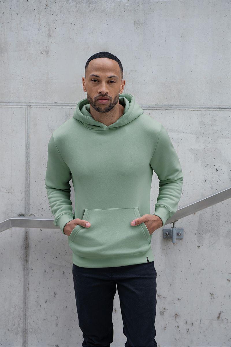 Hoodie Herren Pistaziengrün – Herren Workwear Sweat Hoodie Soft-Face