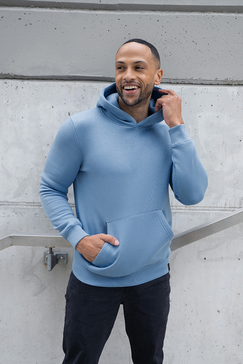 Hoodie Herren Eisblau – Herren Workwear Sweat Hoodie Soft-Face