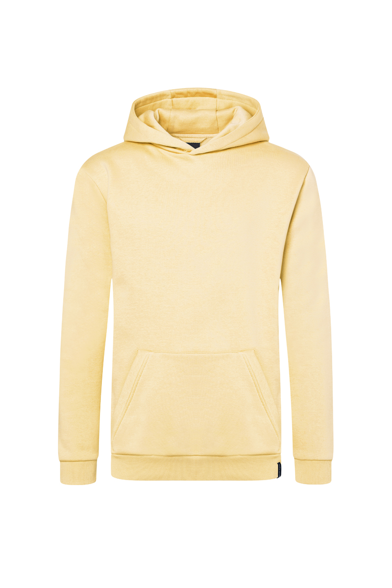 Hoodie Herren Pastellgelb – Herren Workwear Sweat Hoodie Soft-Face, Detailansicht