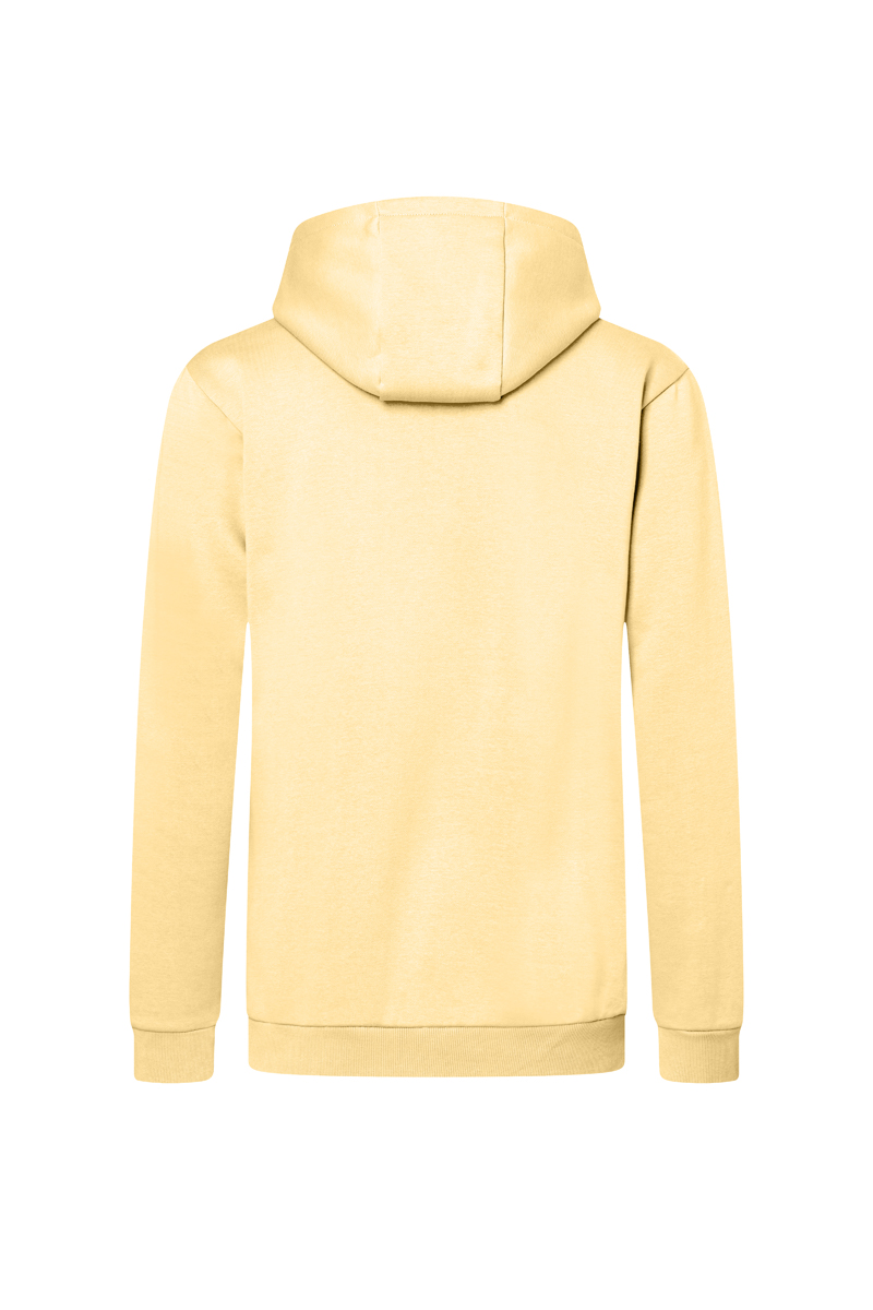Hoodie Herren Pastellgelb – Herren Workwear Sweat Hoodie Soft-Face, Detailansicht
