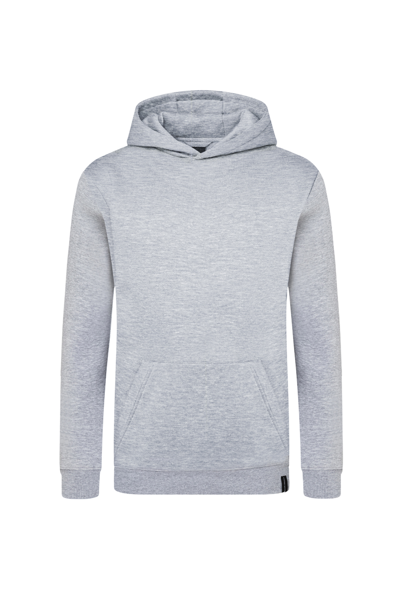Hoodie Herren Platingrau meliert – Herren Workwear Sweat Hoodie Soft-Face, Detailansicht