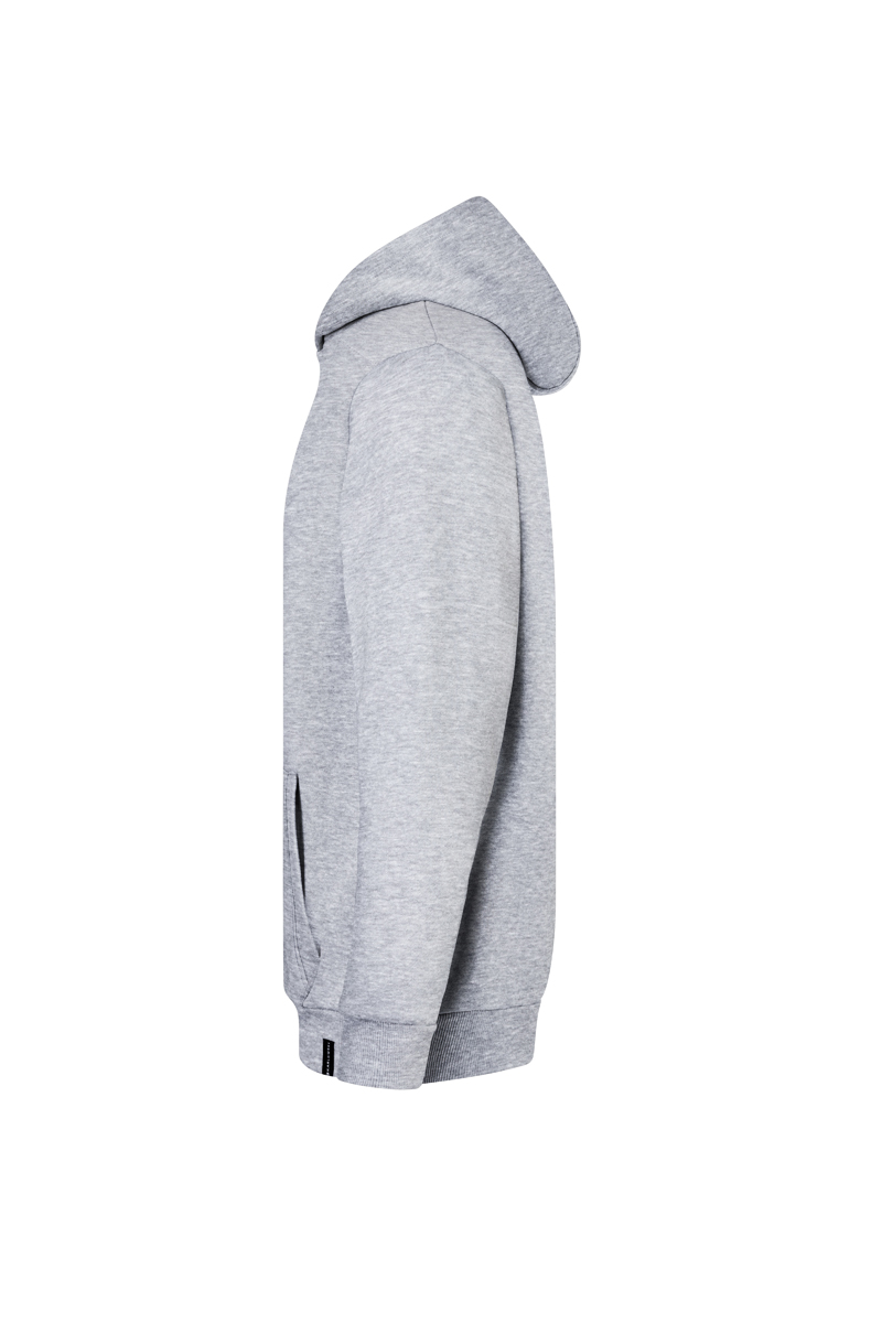 Hoodie Herren Platingrau meliert – Herren Workwear Sweat Hoodie Soft-Face, Detailansicht