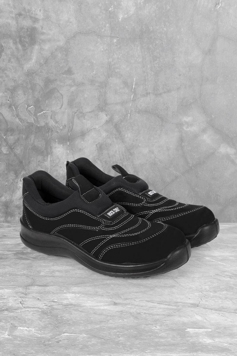 Sicherheitsschuh Unisex Schwarz – Sicherheitsschuh ROCK CHEF® STEP 7, EN ISO 20345:2022, S1-FO-SR, 1 Paar / Pack