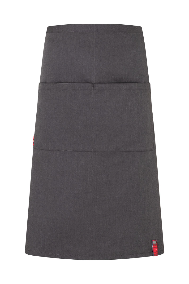 Bistroschürze Unisex Vintage black – Bistroschürze Denim-Style ROCK CHEF®-Stage2, Detailansicht
