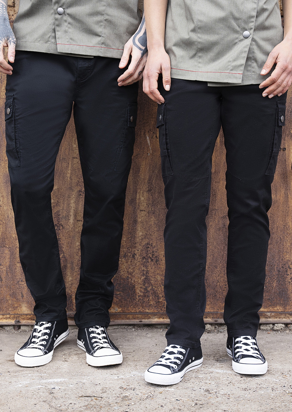 Hose Herren Schwarz – Herren Cargohose ROCK CHEF®-Stage2, Detailansicht