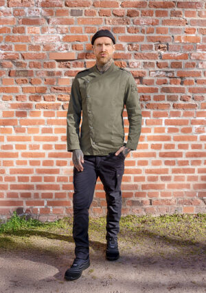 Kochjacke Herren – Langarm Herrenkochjacke Denim-Style ROCK CHEF®-Stage2