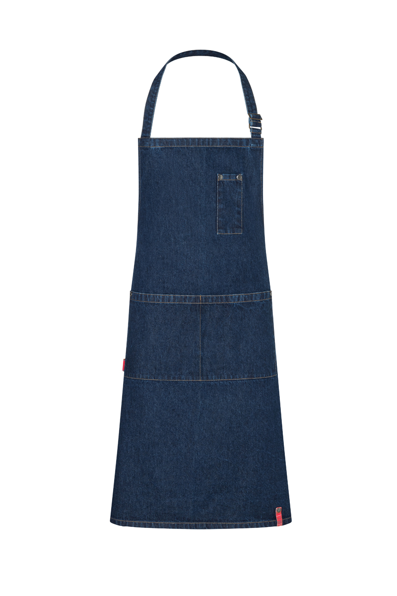 Latzschürze Unisex Denim blue – Latzschürze Denim ROCK CHEF®-Stage2, Detailansicht