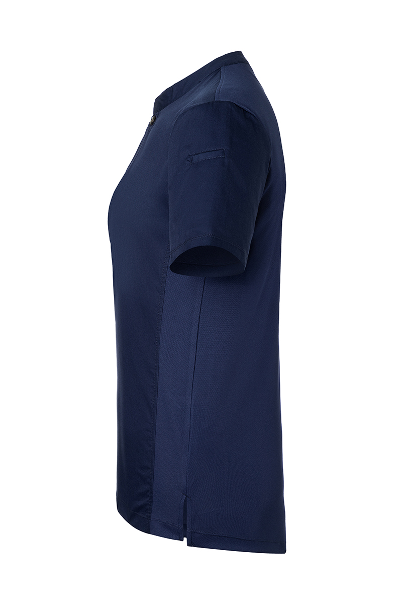 Kochjacke Damen Marine – Kurzarm Damen-Arbeitsshirt Performance, Detailansicht