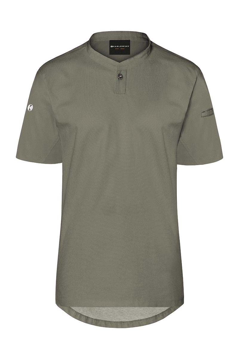 Kochjacke Damen Salbei – Kurzarm Damen-Arbeitsshirt Performance, Detailansicht