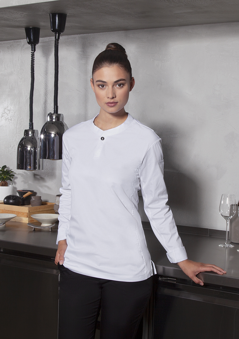 Kochjacke Damen – Langarm Damen-Arbeitsshirt Performance