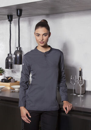 Kochjacke Damen – Langarm Damen-Arbeitsshirt Performance
