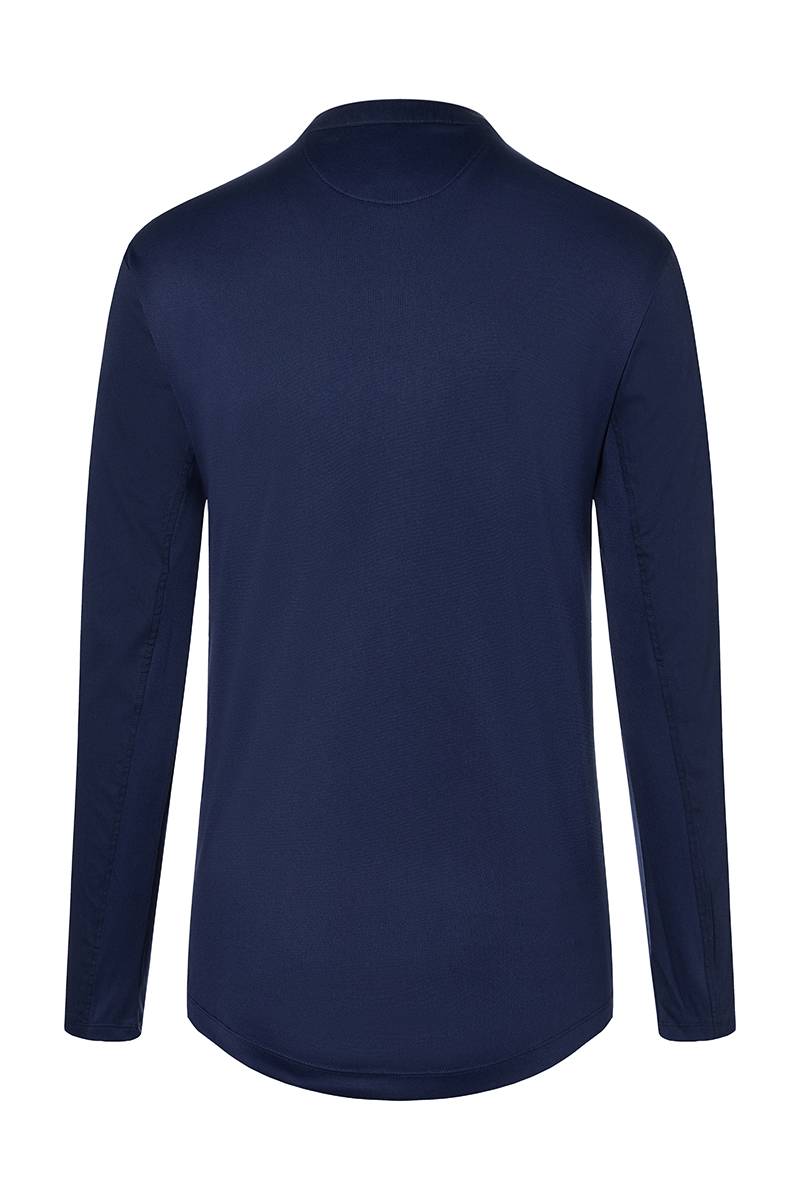 Kochjacke Damen Marine – Langarm Damen-Arbeitsshirt Performance, Detailansicht