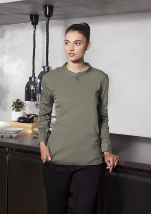 Kochjacke Damen – Langarm Damen-Arbeitsshirt Performance