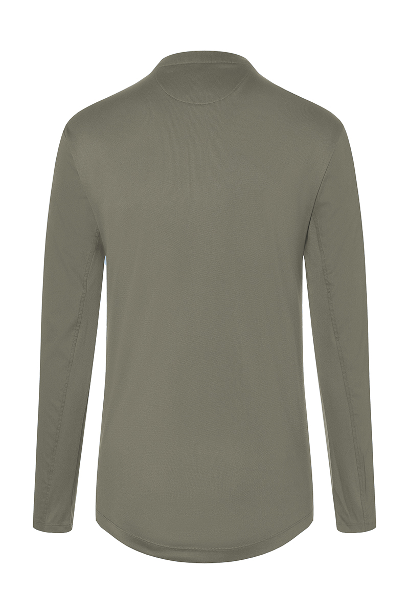 Kochjacke Damen Salbei – Langarm Damen-Arbeitsshirt Performance, Detailansicht